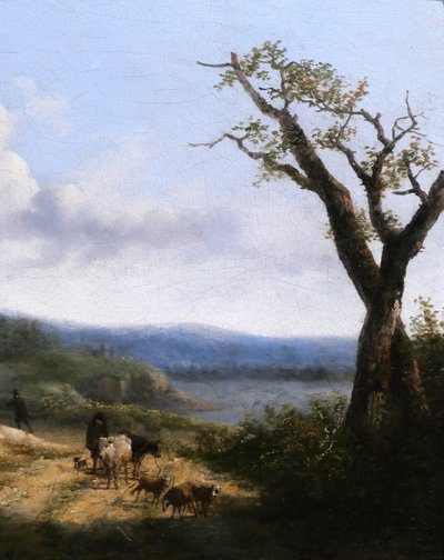 Jean-Baptiste de Jonghe (attr. à) 1785-1844 Paysage aux moutons, tableau, début 19e