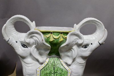 Sella a scacchi in ceramica Double Elephant