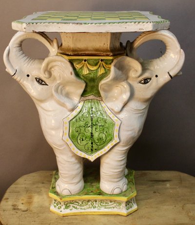 Sella a scacchi in ceramica Double Elephant
