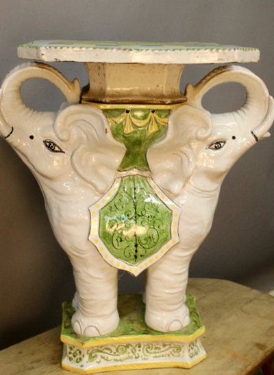 Sella a scacchi in ceramica Double Elephant