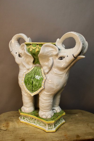 Sella a scacchi in ceramica Double Elephant