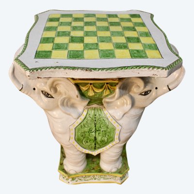 Sella a scacchi in ceramica Double Elephant