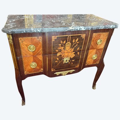 COMMODE DITE SAUTEUSE LOUIS XV TRANSITION 18ème