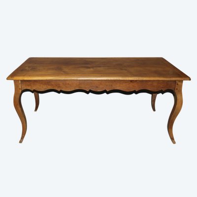 Table De Style Louis XV En Noyer Fin XIX