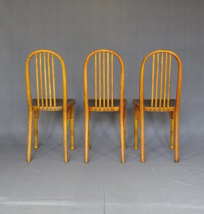 Satz von 3 Thonet Mundus Bistrostühlen 1930, Art Deco, Nr. A 643