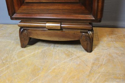 Mobiletto in noce e argento in stile Art Déco