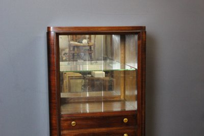 Mobiletto in noce e argento in stile Art Déco