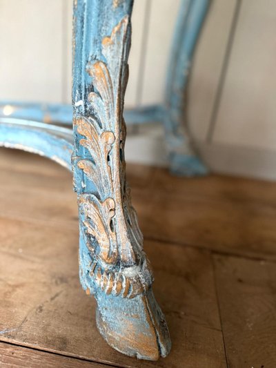 Console italienne avec mascarons et belle sculpture datant du 19e siècle 