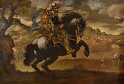 Reiterporträt von Pietro Strozzi, Florentiner Maler 17.-18. Jahrhundert