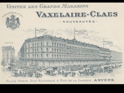 Poster project. Gouache, mid-20th century. Au Bon Marché Vaxelaire. Brussels.