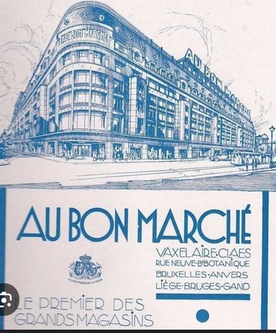 Poster project. Gouache, mid-20th century. Au Bon Marché Vaxelaire. Brussels.