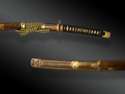 Spada giapponese, Katana con monte Itomaki-no-tachi Giappone epoca Muromachi per la lama.