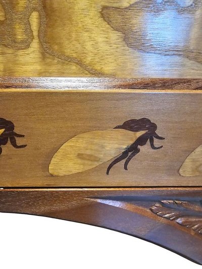 Maurice Alet Meuble d'Entre-deux art Nouveau "Aux Cigales"