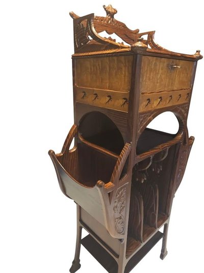 Maurice Alet Meuble d'Entre-deux art Nouveau "Aux Cigales"