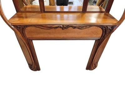 Modanature ornate e steli legnosi" mantello Art Nouveau