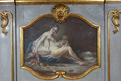 Trumeau Peinture Leda Et Le Cygne