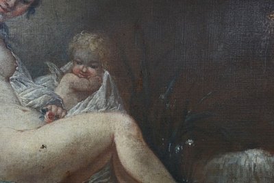 Trumeau Peinture Leda Et Le Cygne