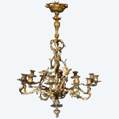 Louis XV Style Gilt Bronze Chandelier