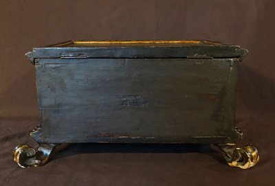 Large Italian Box / Cassone Lacquered And Gilded