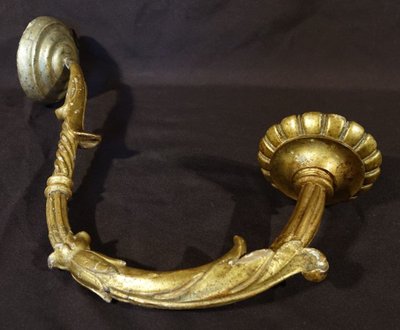 Pair Of Golden Wooden Light Arms
