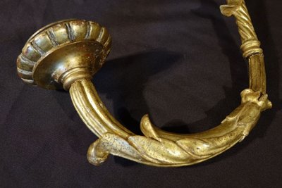 Pair Of Golden Wooden Light Arms