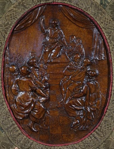 Bas Relief Cuir Repoussé XVIIIème