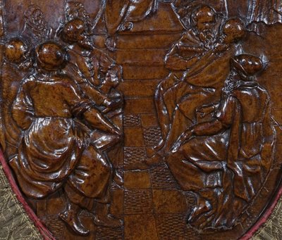 Bas Relief Cuir Repoussé XVIIIème