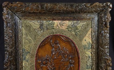 Bas Relief Cuir Repoussé XVIIIème