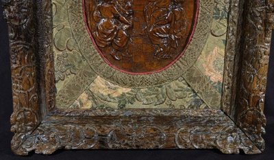 Bas Relief Cuir Repoussé XVIIIème