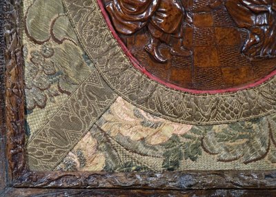 Bas Relief Cuir Repoussé XVIIIème