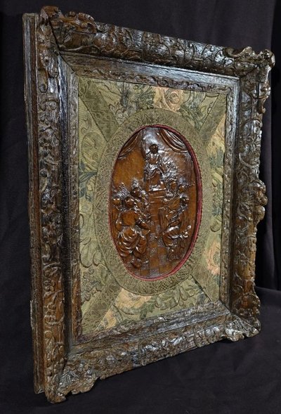 Bas Relief Cuir Repoussé XVIIIème
