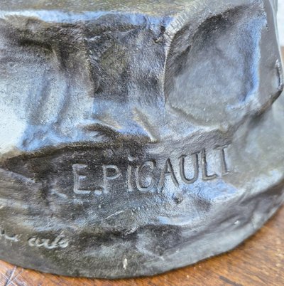 E Picault, Persée ou la naissance de Pégase, Scultura firmata, fine XIX secolo