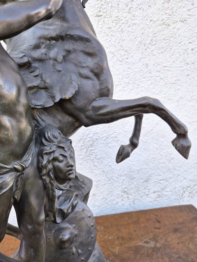 E Picault, Persée ou la naissance de Pégase, Scultura firmata, fine XIX secolo