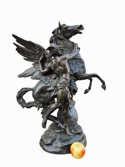 E Picault, Persée ou la naissance de Pégase, Scultura firmata, fine XIX secolo