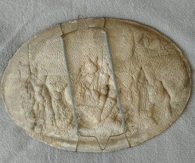 Coppia di bassorilievi in pietra calcarea pietrificata Louis Léopold Robert