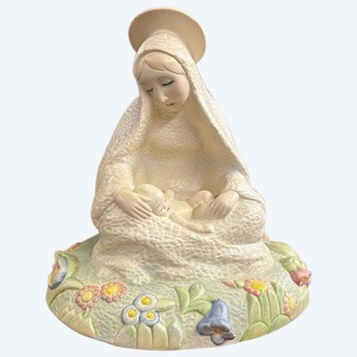 Madonna Del Giglio 1935 Lenci Torino. Disegno di Sandro Vacchetti. H 22