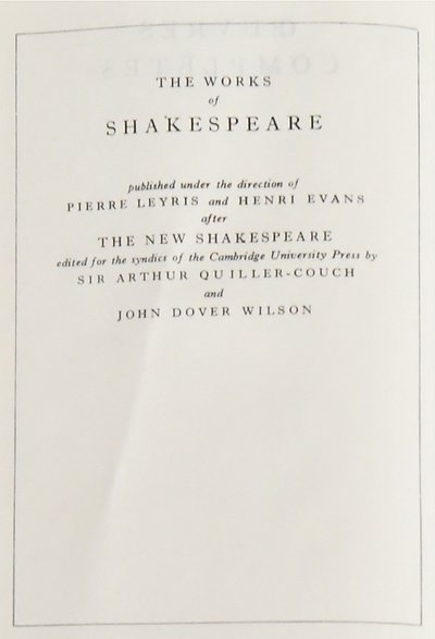 Œuvres complètes bilingue de Shakespeare en 12 volumes - Club français du Livre, 1962