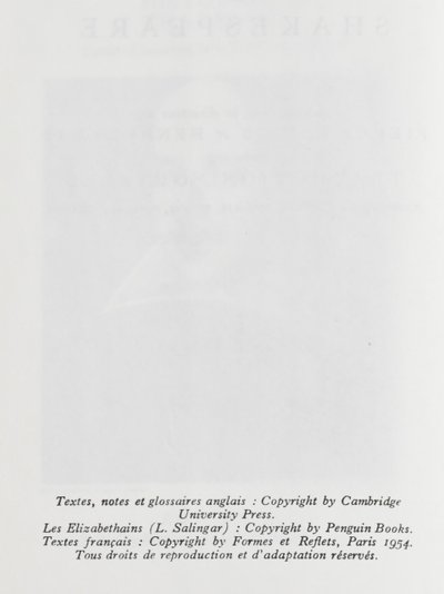 Œuvres complètes bilingue de Shakespeare en 12 volumes - Club français du Livre, 1962