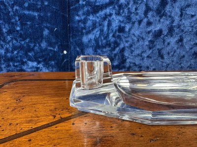 Baccarat : Seltener Kugelschreiberhalter Aus Kristall Um 1950
