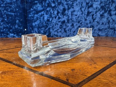 Baccarat : Seltener Kugelschreiberhalter Aus Kristall Um 1950