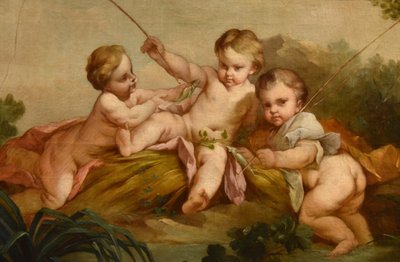 Putti En Pêcheurs, François Boucher (Paris, 1703 - 1770) école De 