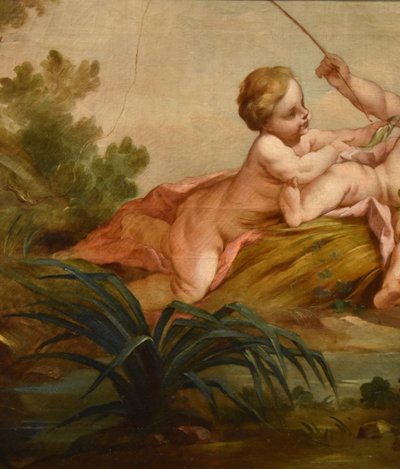 Putti En Pêcheurs, François Boucher (Paris, 1703 - 1770) école De 