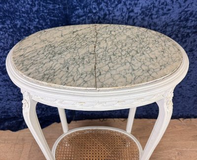 Sellette Ou Guéridon d'Appoint Style Louis XV En Bois Laqué