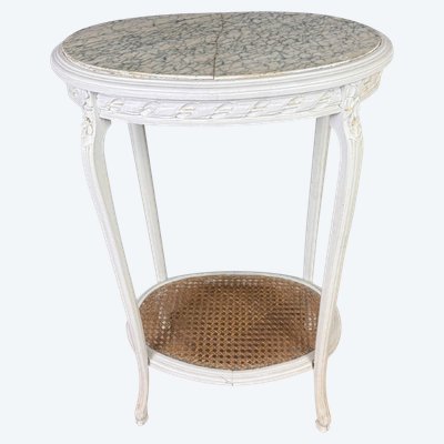 Sellette Ou Guéridon d'Appoint Style Louis XV En Bois Laqué
