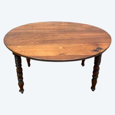 Louis Philippe round walnut dining table