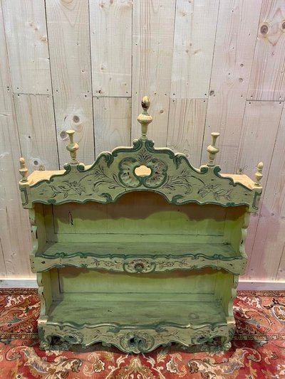 Estanier provençale en bois réchampi 