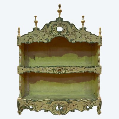 Estanier provençale en bois réchampi 
