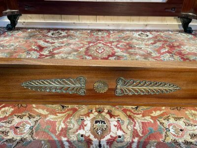 Letto impero in mogano e bronzo