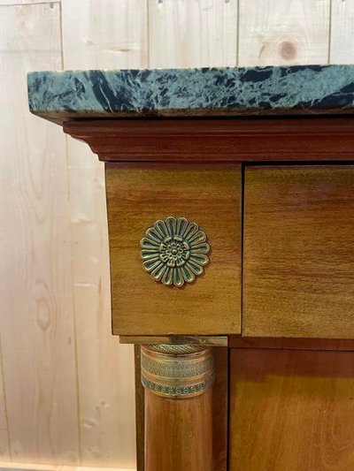 Commode de style Empire marbre vert 