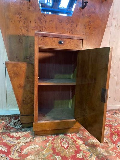 Garderobe - Art Deco Garderobe aus Ulmenholz